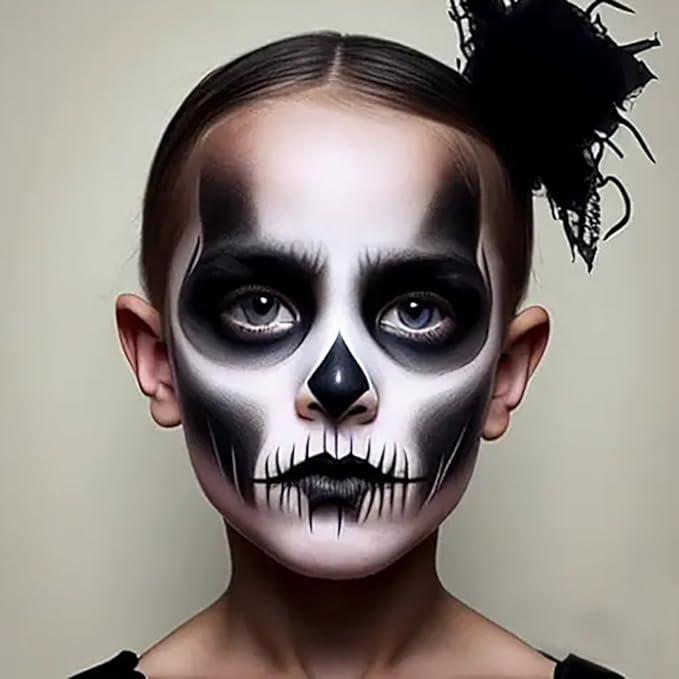 Mysense Black Face Body Paint Stick, Waterproof Eye Black for Baseball Softball Football Lacrosse, Lipstick Facepaint Stick for Halloween SFX Skull Zombie Vampire Skeleton Clown Makeup