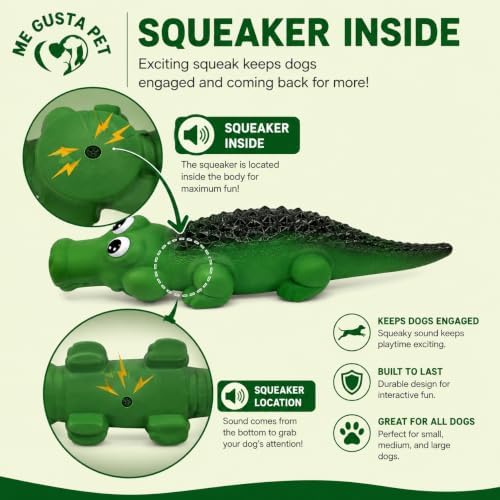 Interactive Dog Chew Toy with Squeaker for Fun, Fetch & Training