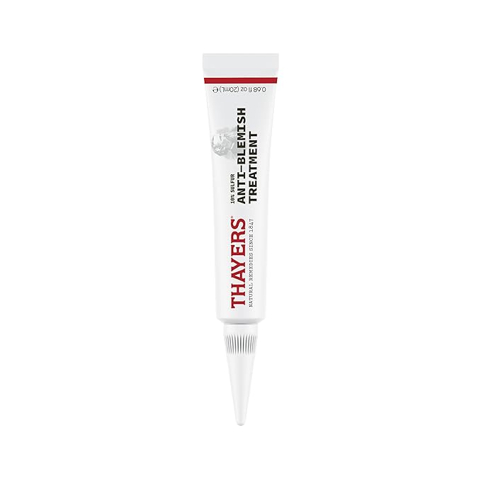 THAYERS Rapid Acne Treatment with 10% Sulfur, Sulfur Acne Treatment with Niacinamide and Glycolic Acid, Soothing and Non-Stripping Skin Care, 0.68 Fl Oz
