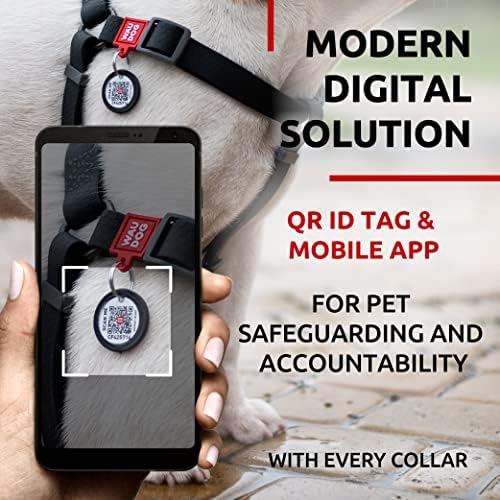 WAUDOG Waterproof Dog Harness with QR Code Tag & Metal Clasp