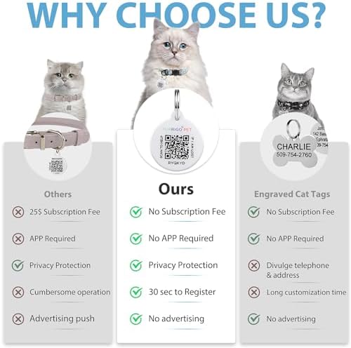 Breakaway Reflective Cat Collar with QR Name Tag & Bell (Sky Blue)