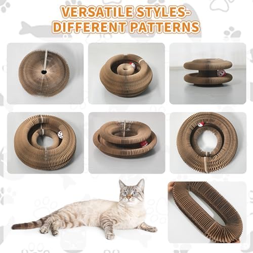 Magic Organ Cat Toy Foldable Cardboard Cat Scratcher, 2 Pack