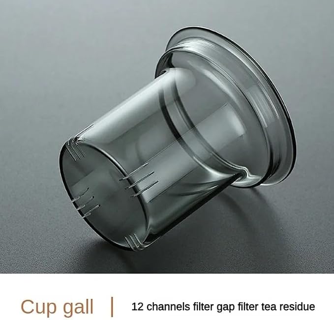 SHUWEICAO-Glass Tea Cup with Infuser and Lid, 17oz/500ml Hand-blown Borosilicate Glass Tea Mugs for Loose Leaf Tea. Gifts for Men(Classic)，FIFA World Cup First choice