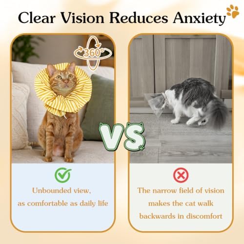 Cat Cone Collar Soft Recovery Collar Adjustable Surgery Cone for Kittens