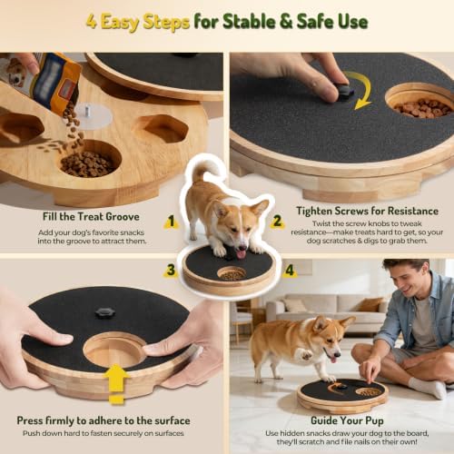 Zenflux Dog Nail Scratch Board with Treat Box for Claw Care
