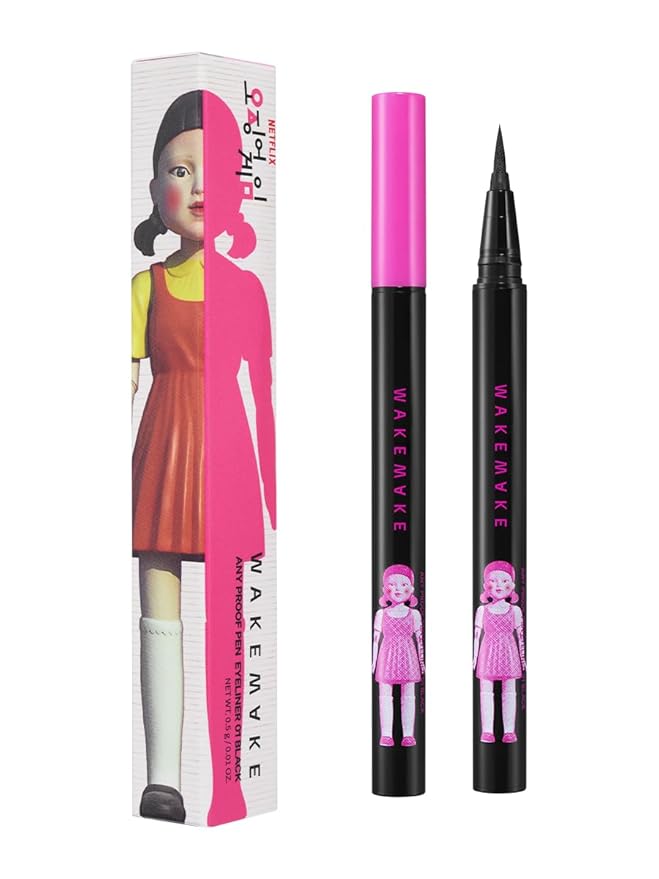 WAKEMAKE X NETFLIX SQUID GAME Any Proof Eyeliner 01 Black | eyeliner, water proof eye liner, korean eye liner