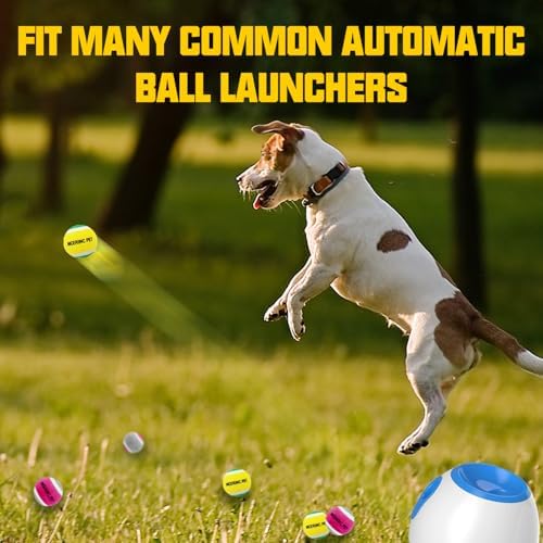 HOCTRAKA, NICERINC PET X-Small Dog Tennis Balls Dog Toys Ball 1.5" Pack of 12, Fit Ball Launchers