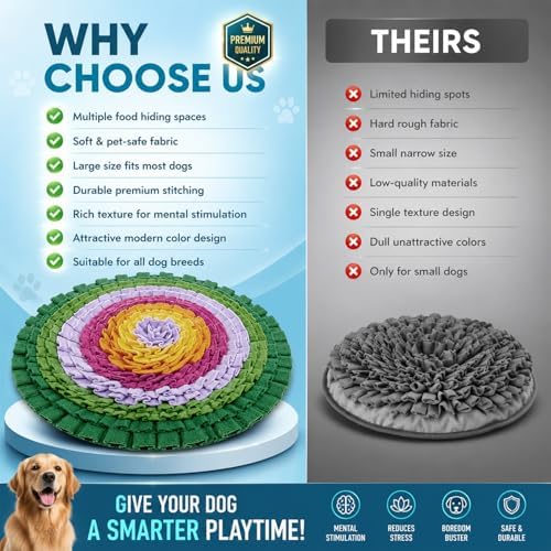 PET ARENA Snuffle Mat Dog Puzzle Toy Adjustable Interactive Feeder