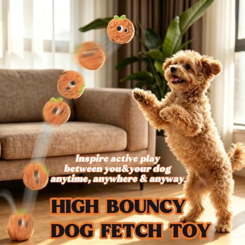 Squeaky Plush Ball Dog Toys for Small Medium Dogs, 3'' Soft Fuzz Ball