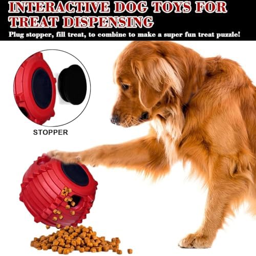 XHX Dog Toy to Keep Your Pup Distracted - Safe for Dogs - Low-Mess Design - Dog Toys for Small Dogs 10-25 lbs(Red, S)