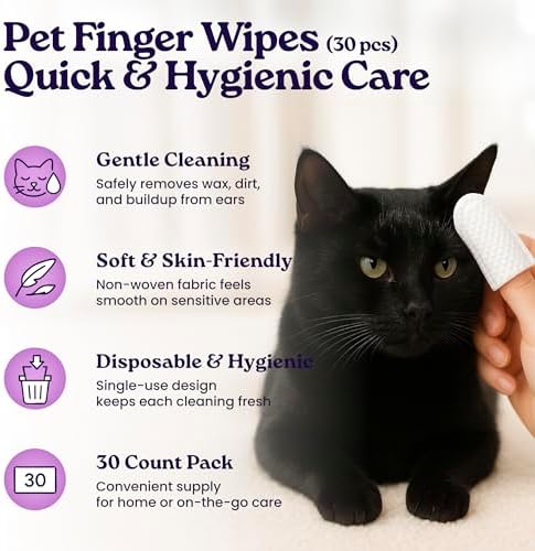 gameOFF Cat Grooming Kit 6 in 1, Include: Nail Clipper, Brush for Shedding, Wand Toy, Interactive Ball Toy, Bath Brush, Ear Cleaner Finger Wipes (30ct.), Cat Grooming Supplies, Kitten Supplies