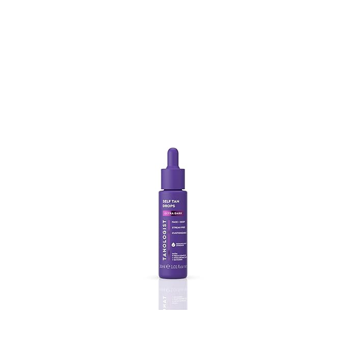 Tanologist Extra Dark Self Tan Drops, Streak-Free Body & Face Tanning Drops, No Fake Tan Smell, For Moisturizer & Lotion, Bronzing Face Tanner, Skincare Ingredients, Vegan, 1.01 fl. oz/30 ml Bottle