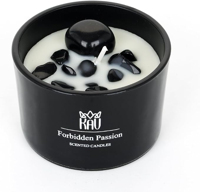 Scented Candles 85g – KAV Forbidden Passion Home Decor Natural Aromatherapy Premium Scent Candle for Home Women Men, Soy Wax and Essential Oils (Sandalwood)