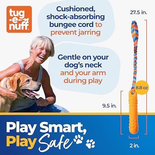 Tug-E-Nuff BOB 3-in-1 Dog Dummy (Purple), Interactive Dog Tug Toys 27.5 in