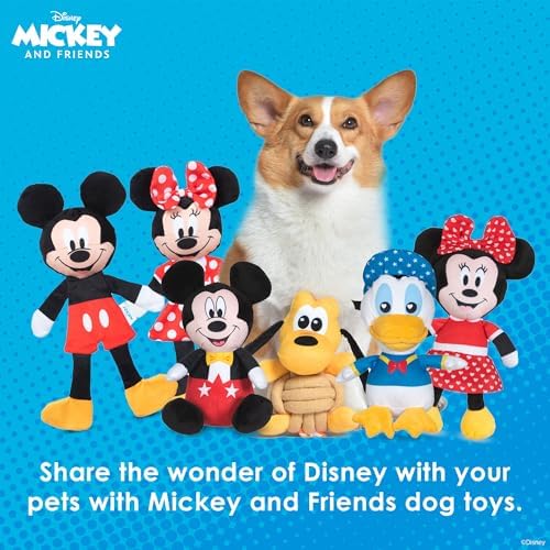 Disney for Pets Mickey & Minnie Mouse Plush Dog Toy Set, 13.5 Inch, 2 Pk