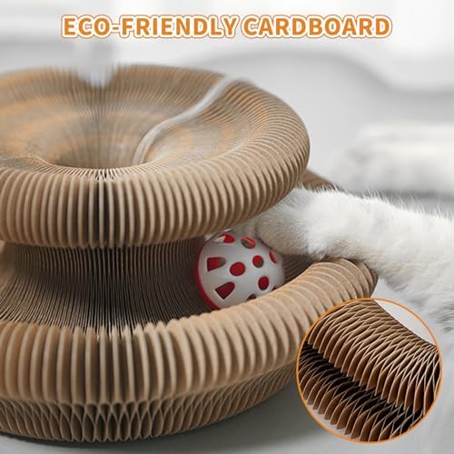 Magic Organ Cat Toy Foldable Cardboard Cat Scratcher, 2 Pack