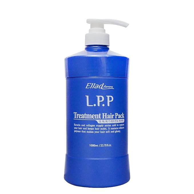 K-Beauty LPP Hair Repair Treatment 33.8 Ounce – Korean Professional Formula with Hydrolyzed Keratin, Collagen, Argan Oil & Grape Seed – Deep Moisture & Shine for Damaged, Dry, Color-Treated Hair