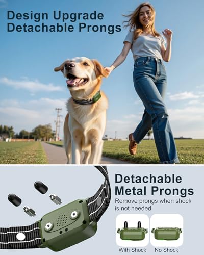 Dog Shock Collar - 4500FT Dog Training Collar with Remote, IPX8 Waterproof Electric Dog Collar with 4 Training Modes, Security Lock, Rechargeable eCollar for 10-120lbs Dogs(Light Blue 1 Pack)