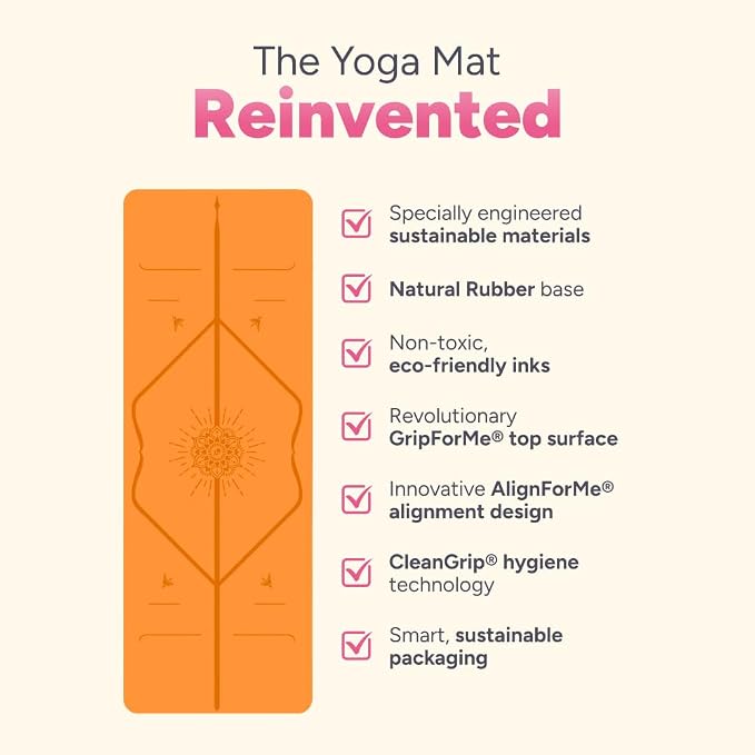 Liforme Travel Yoga mat – Patented Alignment System, Warrior-Like Grip, Non-Slip, Eco-Friendly, Ultra-Lightweight and Sweat Resistant, Made with Natural Rubber