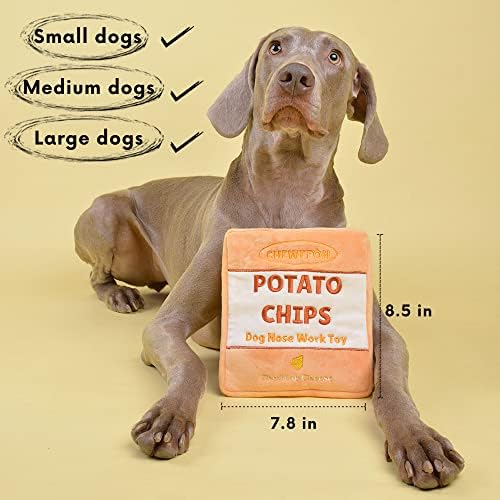 CHEWFFON Dog Interactive Toy, Puzzle Snuffle Crinkle Toy for Boredom