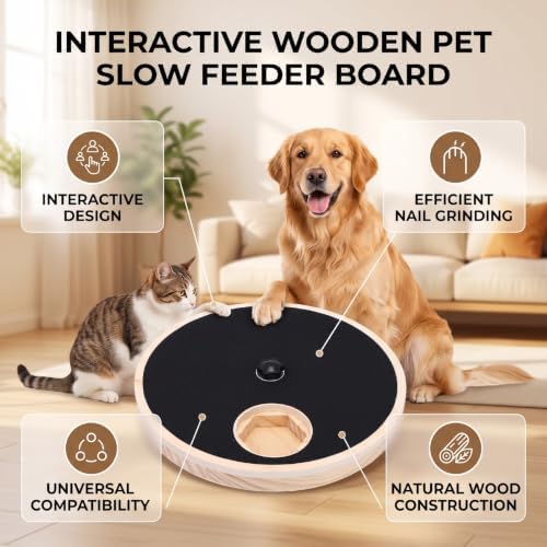 Asixxsix Dog Nail Scratch Board with Treat Box, 11.61 x 1.38 inch