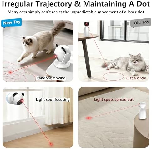 Wortade Smart Cat Laser Toys for Indoor Cats, Interactive, Rechargeable