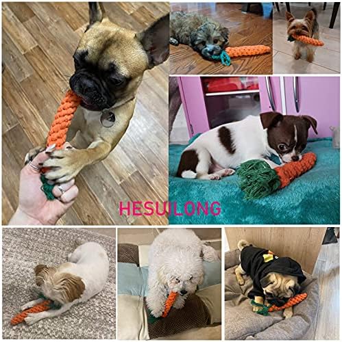 Dog Toys 3 PCS Puppy Teething Chew Toys,Dog Rope Toys,Cat Chew Toys,Safe Braided Rabbit Toys Healthy Gift