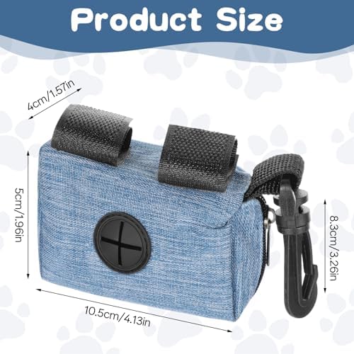 Yuanchu 3 Pcs Dog Poop Bag Dispensers, Dog Waste Bag Holder for All Leash Attachment Puppy Poop Bag Dispenser Zipper Pouch with Carabiner Clip for Cats Dogs Pet