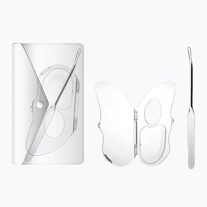 2 Set Makeup Mixing Palette, Acrylic Collapsible Makeup Palette Tray, Handheld Nail Art Transparent Palettes with Stirring Spatula for Foundation Make-up, Makeup Artist and Beginner