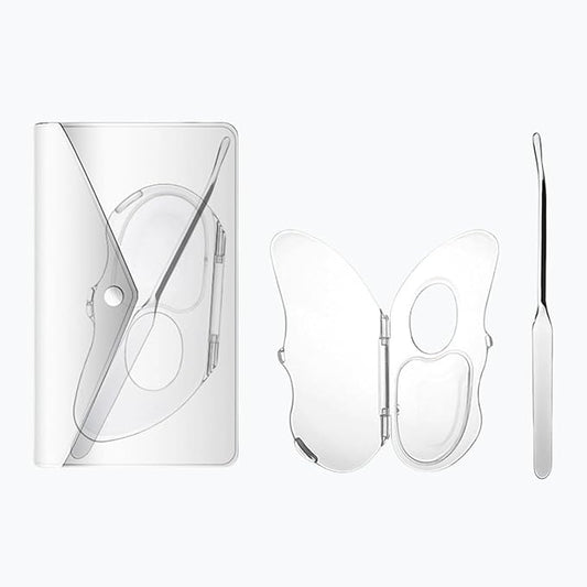 2 Set Makeup Mixing Palette, Acrylic Collapsible Makeup Palette Tray, Handheld Nail Art Transparent Palettes with Stirring Spatula for Foundation Make-up, Makeup Artist and Beginner