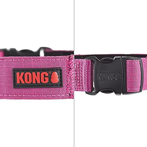 KONG Ultra Durable Padded Comfort Handle Dog Collar (XL, Pink)