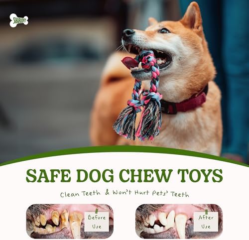SHARLOVY Dog Rope Toy for for Medium Dogs
