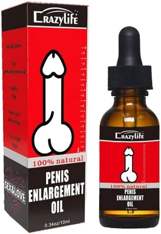 Enlargement Massage Oil for Men, Male Enlarge Growth Oil Fast Biger Thick Long by CrazyLife for Men Increase Oil 10ML-F361