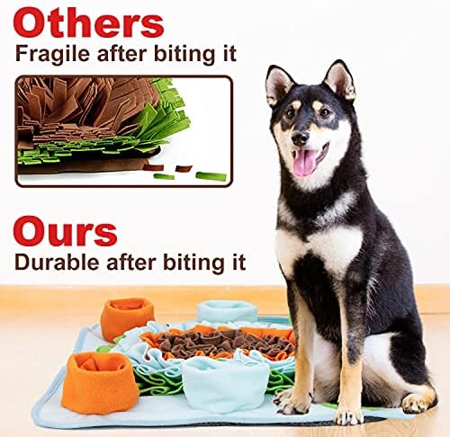 Snuffle Mat for Dog Puzzle Toys Interactive Pet Food Mat Cat Feeding with Fixing Handle Brain Stimulating Hand and Machine Washable Perfect for Any Breed