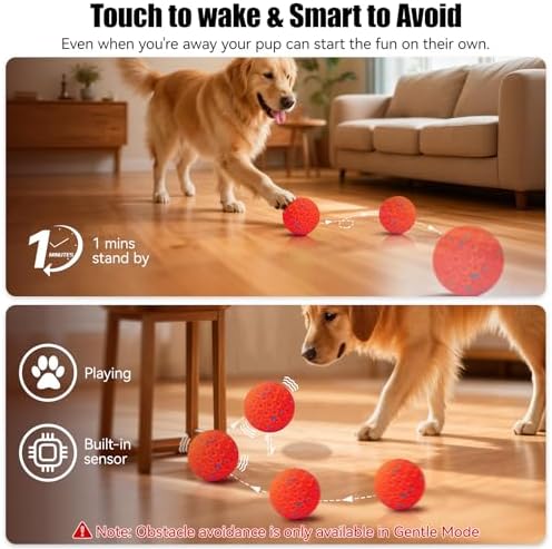 Interactive Dog Toys, Chew-Proof Dog Ball for Aggressive Chewers