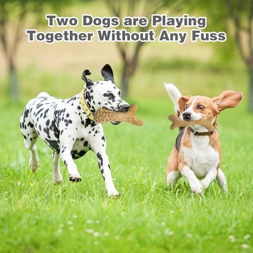 Durable Dog Chew Toys for Aggressive Chewers - Real Bacon Flavor, Indestructible 2-Pack for Large Dogs, Medium & X-Large Options Available， Size-2