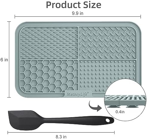 MateeyLife Lick Mat for Dogs & Cats, Slow Feeder Licking Pads for Boredom