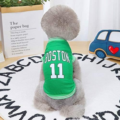 Dog Clothes Basketball Mesh Breathable T-Shirt,Pet Clothes Puppy Sportswear Spring/Summer Fashion Dog Shirt. (Yellow, XX-Large)