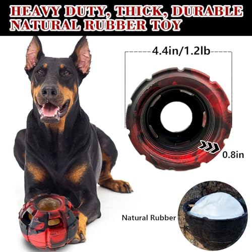Yipetor Interactive Dog Chew Toy, Large Enrichment Frozen Treat Lick Ball