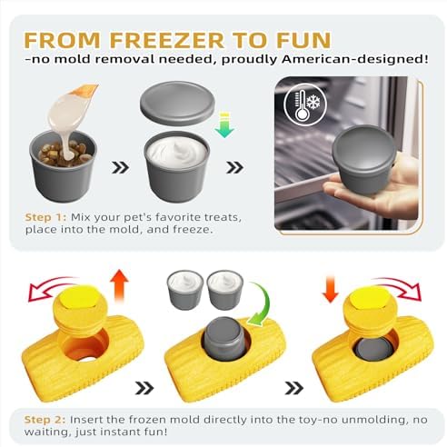 Dog Frozen Treat Toy to Keep Them Busy - Dog Chew Toy for Medium/Large Dogs