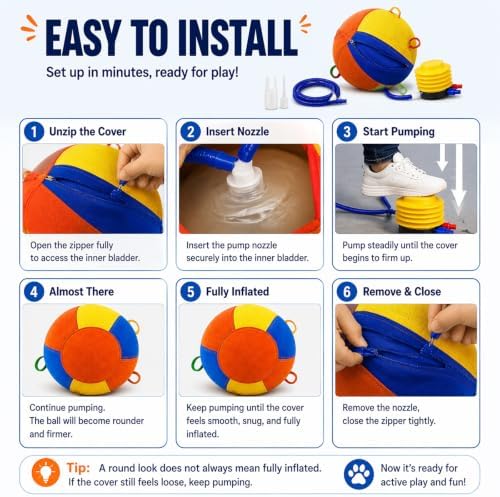 10"/18"/25" Herding Ball for Dogs, 2026 Upgrade Dog Herding Ball