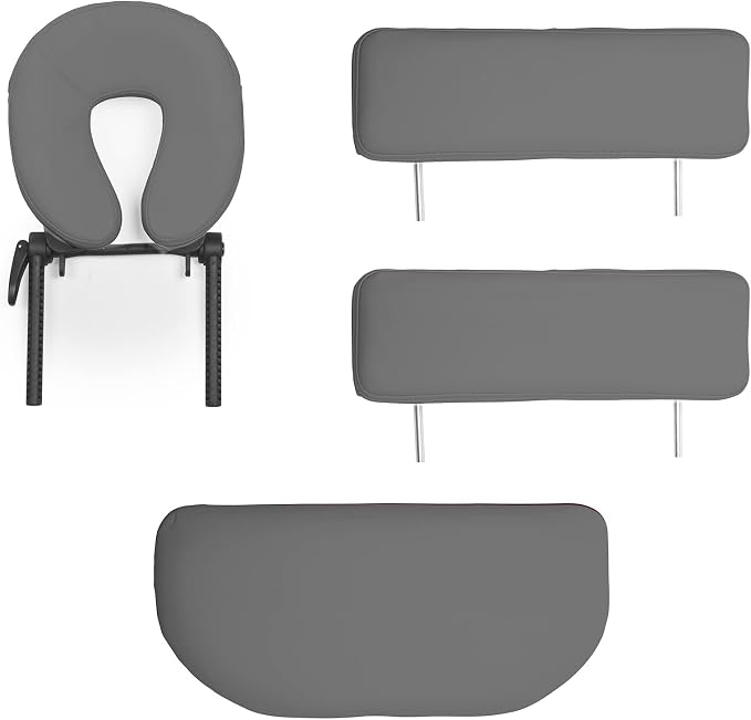 Saloniture Professional Portable Folding Massage Table with Carrying Case - Light Gray