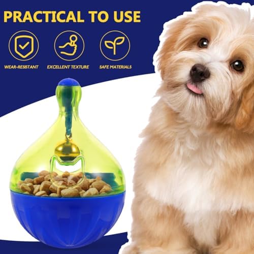 POPETPOP Cat Treat Dispenser Toy for Indoor Cats Interactive Tumbler Design Snack Toy for Dogs Lightweight Easy to Use Engaging Playtime