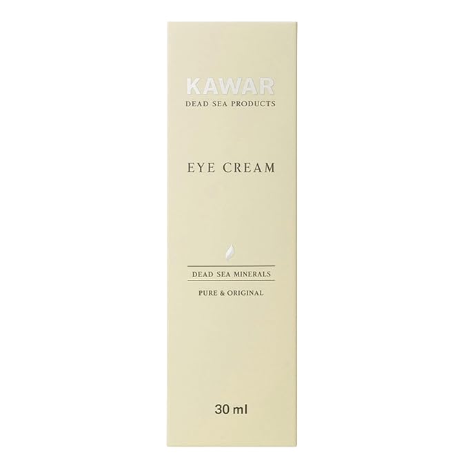 KAWAR Dead Sea Eye Cream with Retinol, Collagen, Argan Oil & Caffeine, Targets Dark Circles, Puffiness & Fine Lines, Enriched with Dead Sea Minerals, Vegan Eye Cream for Women & Men, 1 oz