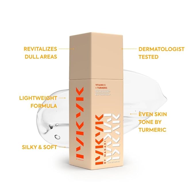 MAKARI IYKYK Vitamin C + Turmeric Body Toning Cream 2 Pack | Lightweight Firming Lotion for Women | Helps Improve the Look of Dark Spots | Vegan, Fragrance-Free