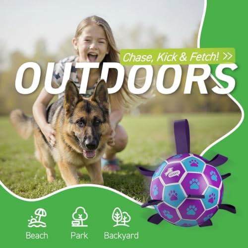 QDAN Big Dog Toys, Large Herding Ball for Dogs Large, Outoor Soccer