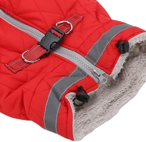 Mingzhe Zipper Up Dog Coat Windproof Comfortable Winter Snowsuit for Pets