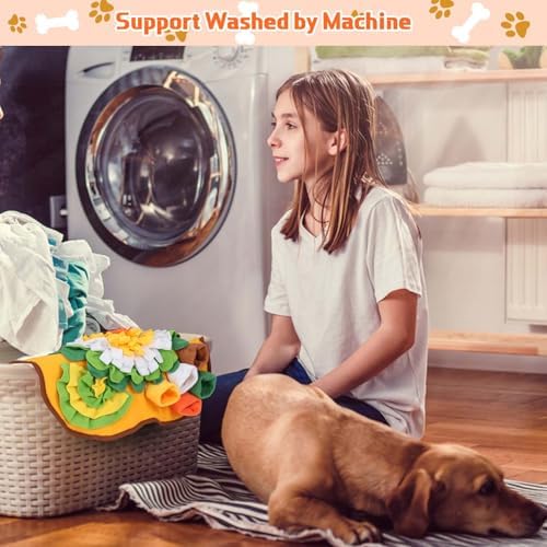 Snuffle Mat for Small Medium Dogs Nose Smell Training, Orange