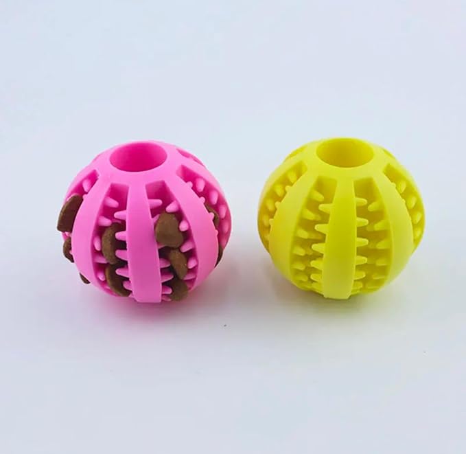 2 Pieces of Dog Chew Toys Set, Blue and Yellow Interactive Small Dog Toys, Silicone Dog Enrichment Toys, Puppies Slow Feeder Chew Pet Dog Toys, Treat Dispenser Toy.