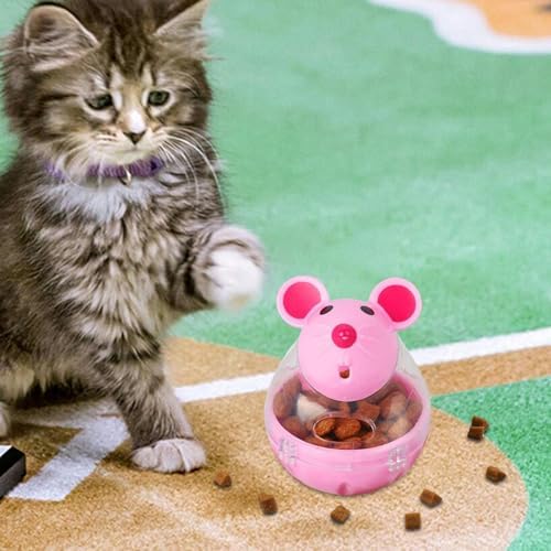 Cat Treat Toy Dispenser Small Slow Feeder Interactive Adjust Diet Exercise